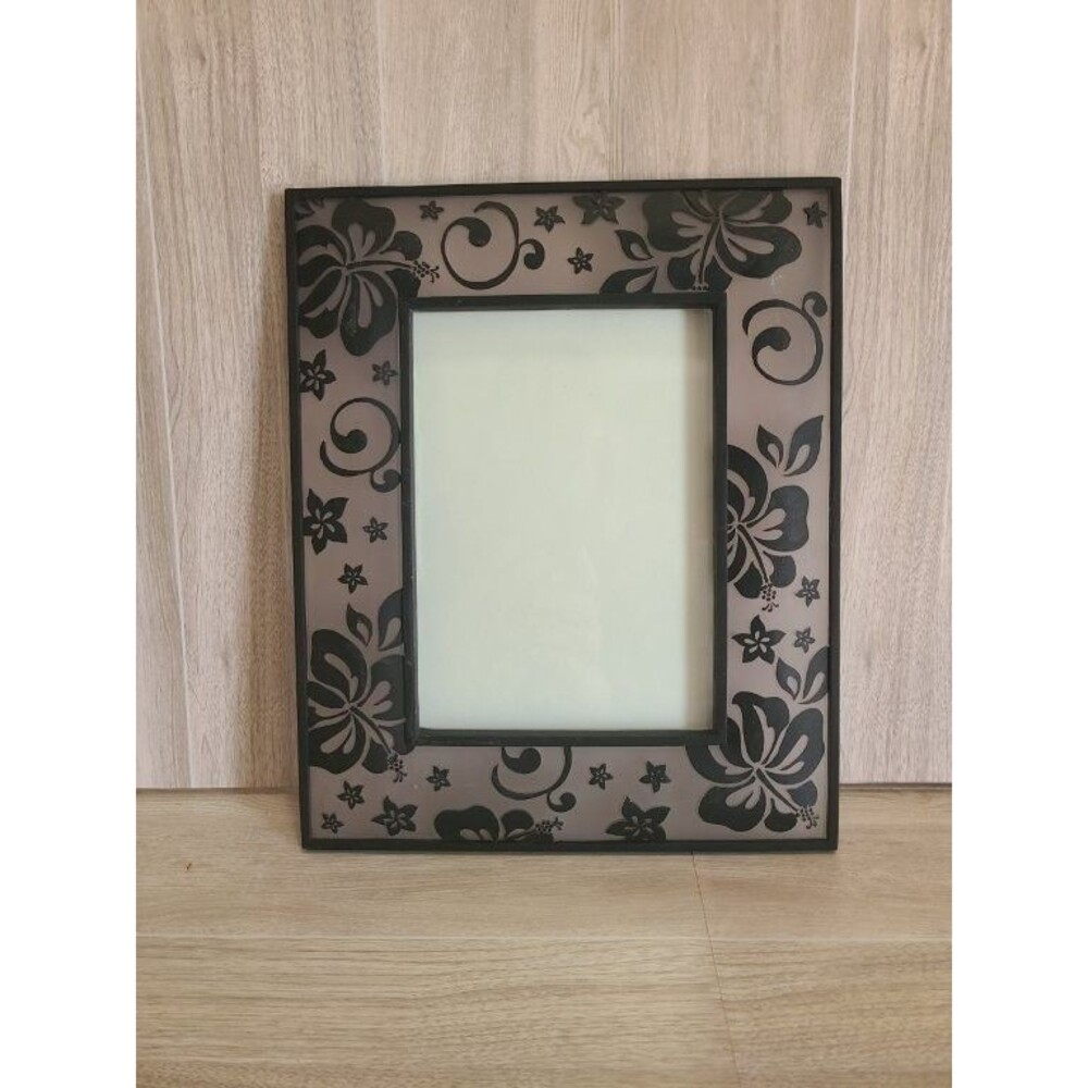 Floral Acrylic Picture Frame 5x7 Decorative Translucent Photo Frame -No Hardware